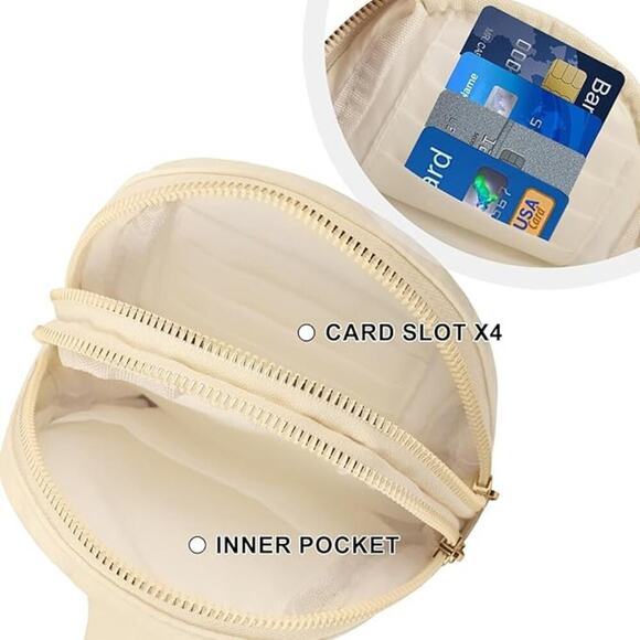 2 For $15  Khaki Sling Chest Bag  Zipper Adjustable Strap Fashion Sling Pack - Picture 4 of 7